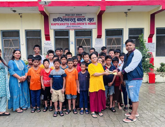 युवा नेता गिरि होटलमा हैन, अनाथ आश्रममा मनाए जन्मदिन
