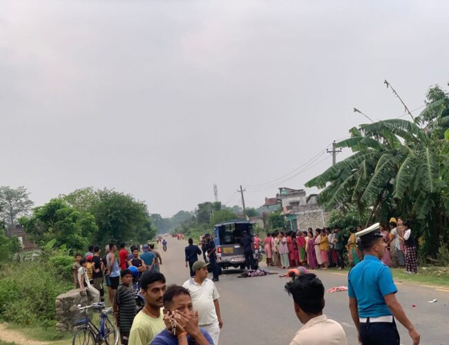 बिहानको हिँडाइ नै अन्तिम भयो: कारले ठक्कर दिँदा दुईको मृत्यु